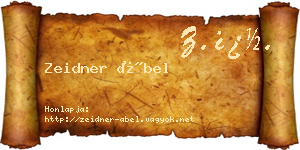 Zeidner Ábel névjegykártya